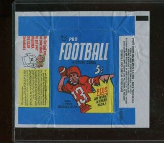 1968 Topps Football Five Cent Wax Pack Wrapper - Plus Insert - Sweatshirt