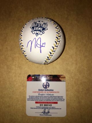 Mike Trout Signed 2016 All Star Mlb Baseball Angels Hologram