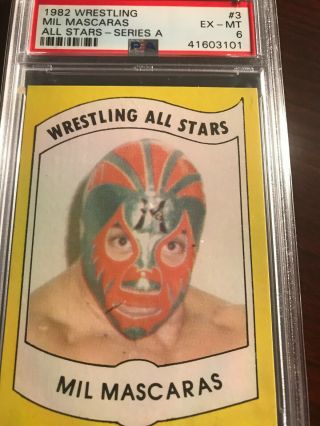 1982 Wrestling All Stars Mil Mascaras Psa 6