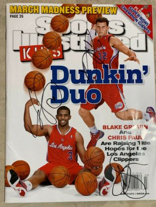 Chris Paul Blake Griffin Deandre Jordan Autographed Sports Illustrated
