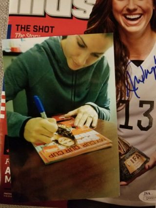 Alex Morgan Uswnt World Cup Signed Sports Illustrated Tickets Autograph Proof