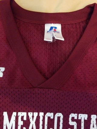 MEXICO STATE AGGIES FOOTBALL JERSEY SIZE L RUSSELL ATHLETIC 2 NCAA 4