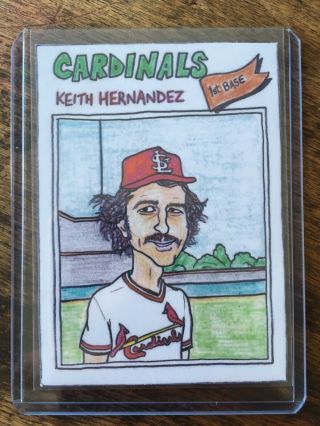 Keith Hernandez 2019 Gummy Arts Trading Cards 1977 Topps Style