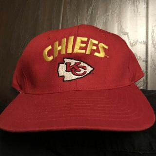 Vintage Kansas City Chiefs Hat Cap AJD Pro Line 90’s Snapback Spellout 2