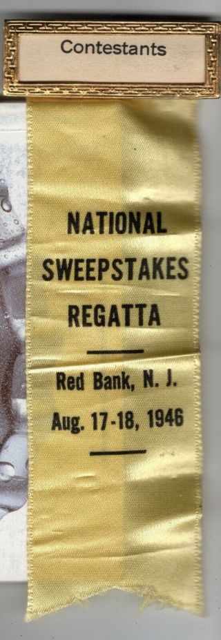 1946 Red Bank Contestant Ribbon,  Nat 