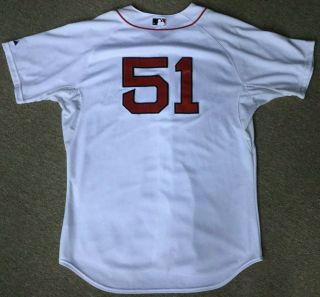 Boston Red Sox Game worn/used Team Issued home jersey 51 ELY 4