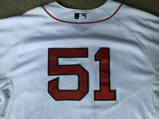 Boston Red Sox Game worn/used Team Issued home jersey 51 ELY 5