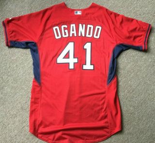 Boston Red Sox Game worn/used team issued batting practice jersey 41 OGANDO 4