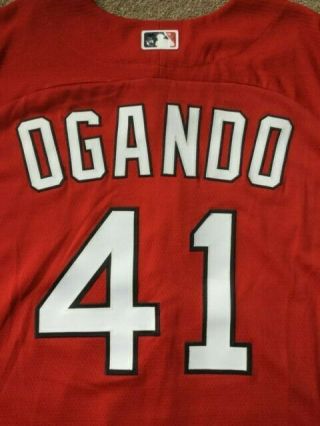 Boston Red Sox Game worn/used team issued batting practice jersey 41 OGANDO 5
