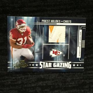 Priest Holmes Chiefs 2005 Playoff Absolute Star Gazing Sg - 25 Patch D 116/150