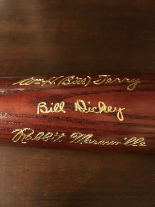 1954 Baseball Hall Of Fame Commemorative Bat Bill Dickey Bill Terry R Maranville 3