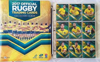 2017 Tap N Play Rugby Union Trading Cards Rugby Wallabies Complete Set