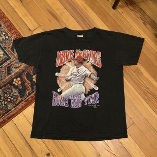 Vintage Mark Mcgwire St.  Louis Cardinals Shirt Kids Xl 1998 Home Run Tour Mlb