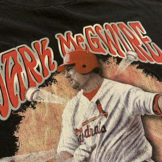 Vintage Mark McGwire St.  Louis Cardinals Shirt Kids XL 1998 Home Run Tour MLB 4