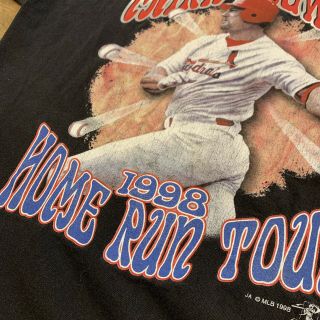 Vintage Mark McGwire St.  Louis Cardinals Shirt Kids XL 1998 Home Run Tour MLB 5