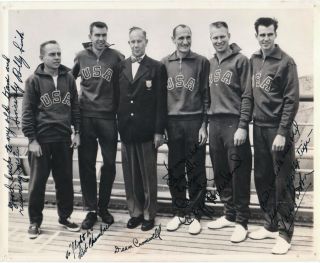 1948 U.  S.  Olympic Track & Field Team Signed Autographed Photo – Dean Cromwell