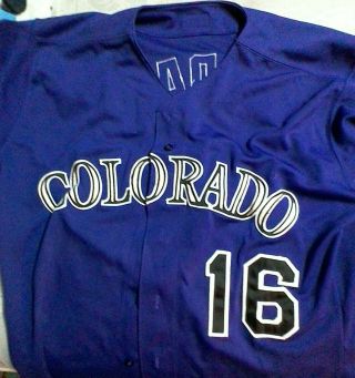 Colorado Rockies Game / Worn Jersey Fred Kendall 16 Size 48