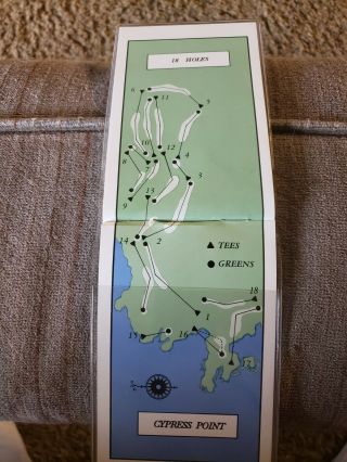 Cypress Point Golf Club - Vintage yardage guide.  Pebble Beach 4