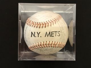 1968 Ny Mets Team Signed Baseball 28 Autos Ryan Seaver Berra Koonce Agee Jsa