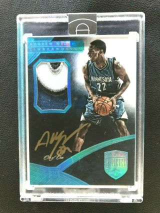 2014 - 15 Panini Eminence Basketball Andrew Wiggins Rc Auto Patch 1/1