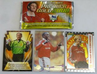 Merlin Premier Gold 2000 Manchester United Cards X 3 Inc David Beckham Foil