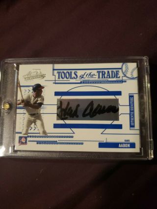 Hank Aaron 2005 Absolute Memorabilia Tools Of Trade Autograph Braves 122 82/100