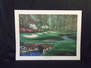 Bobby Sikes Hole 13 Augusta National Masters Golf Artist Proof Lithograph