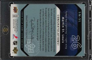 2008 SP Game Significant Numbers Martin St.  Louis PATCH /26 SN - SL (PWCC) 2