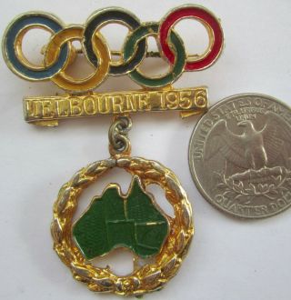 Old Olympic Pin Australia Melbourne 1956 Brass