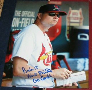 Mike Shildt St Louis Cardinals Signed Autographed 8x10 Photo Baseball