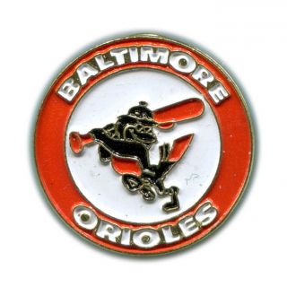Vintage 1989 - 91 Baltimore Orioles Team Logo Mlb Baseball Pin Button Licensed
