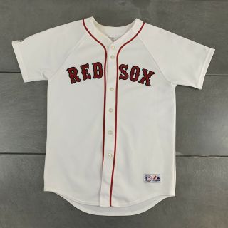 Vintage Majestic Boston Red Sox Jersey Youth Xl White Mlb