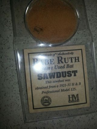 Babe Ruth Game Bat Sawdust Highland
