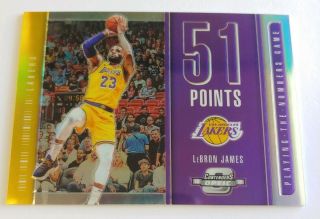 Lebron James 2018 - 19 Contenders Optic Playing The Numbers Game Silver Prizm 6