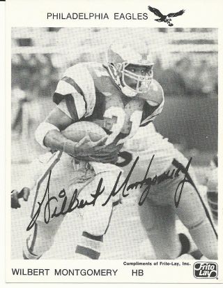 1979 Wilbert Montgomery Philadelphia Eagles Team Issued Photo Card Nfl Football