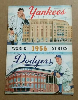 World Series Game 4,  York Yankees Vs Brooklyn Dodgers,  Program,  Oct.  7,  1956