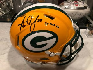 Aaron Jones Auto Signed Green Bay Packers Authentic Speed Full Size Helmet