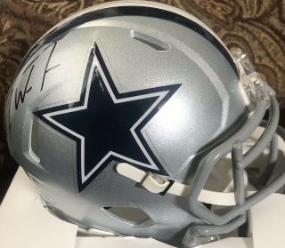 Mike Weber Signed Autographed Dallas Cowboys Mini Helmet Tristar Hologram