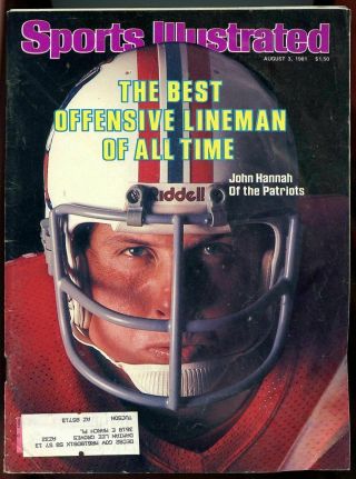 Si: Sports Illustrated August 3,  1981 John Hannah Of The Patriots G