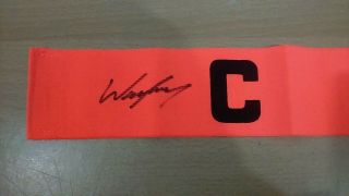 Wayne Rooney England Manchester United Band Captain Signed Authentic Autographed