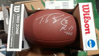 Trent Richardson Signed Official Ncaa Red Zone Football Alabama Crimson Tide