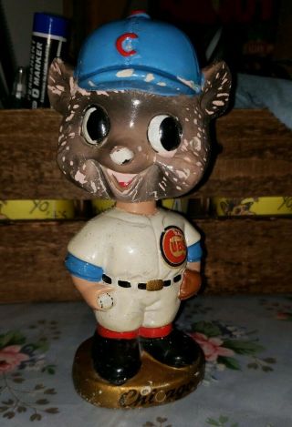 1960s Chicago Cubs Mascot Major League Baseball Bobble Head Nodder Figure 6.  5 "