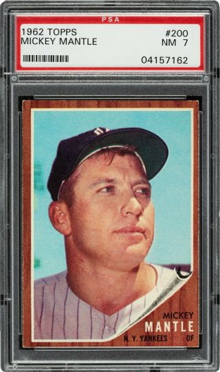 1962 Topps Mickey Mantle Psa 7 Card