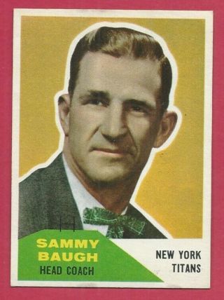 1960 Fleer Football Card 20 Sammy Baugh - York Titans - Sammy Baugh