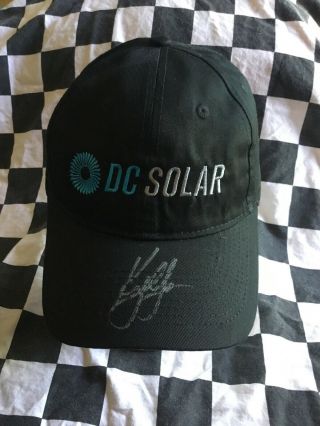 Kyle Larson Signed 2018 Dc Solar Team Issued Victory Lane Hat Ganassi