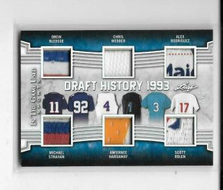 2019 Leaf In The Game Sports Alex Rodriguez Strahan Webber 6 X Tag Patch 2/2