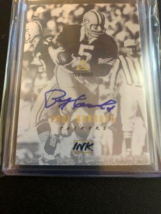 Paul Hornung 2018 Luminance Auto 16/49 Green Bay Packers Hall Of Fame 2
