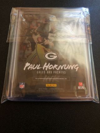 Paul Hornung 2018 Luminance Auto 16/49 Green Bay Packers Hall Of Fame 4