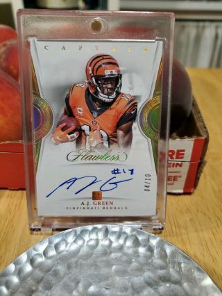 A.  J.  Green 4/10 2018 Flawless Auto Signed Autograph