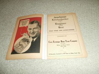 BABE RUTH 670TH CAREER HOME RUN PROGRAM 7/4/1933 YANKEES/SENATORS FAIR/GOOD 2